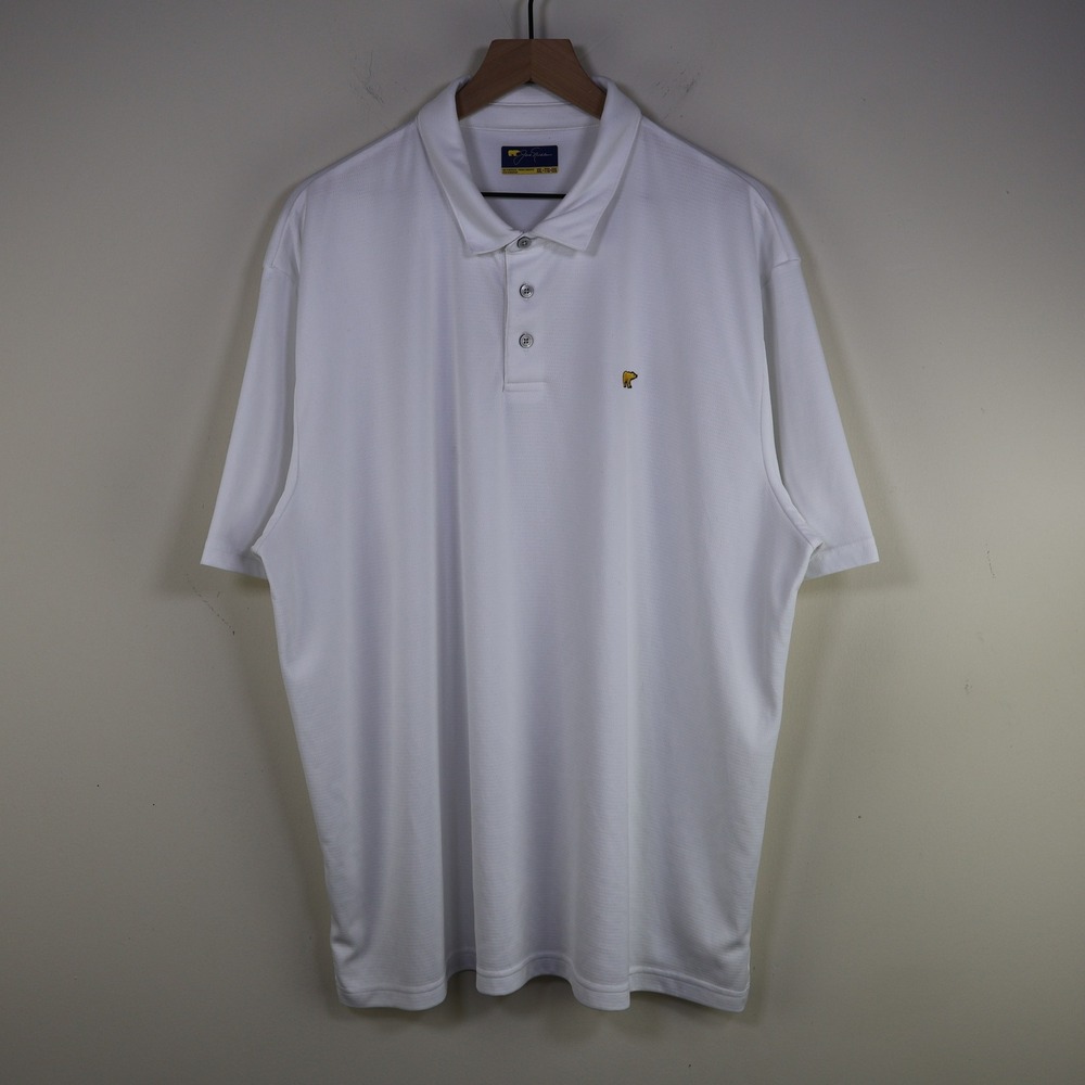 Jack Nicklaus Golden Bear Performance Golf Polo Shirt XXL Solid White